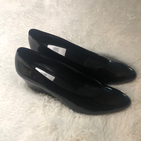 Destiny Meucci of Florence Patent Leather Black Magaly 9 1/2 M NTW Italy 🇮🇹 - Picture 2 of 8